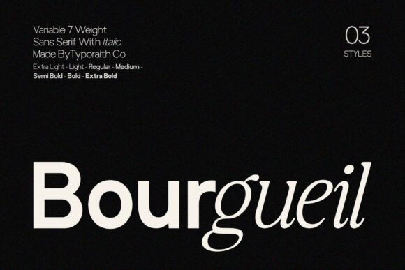 Bourgueil: A Modern Sans Serif for Every Creative Project
