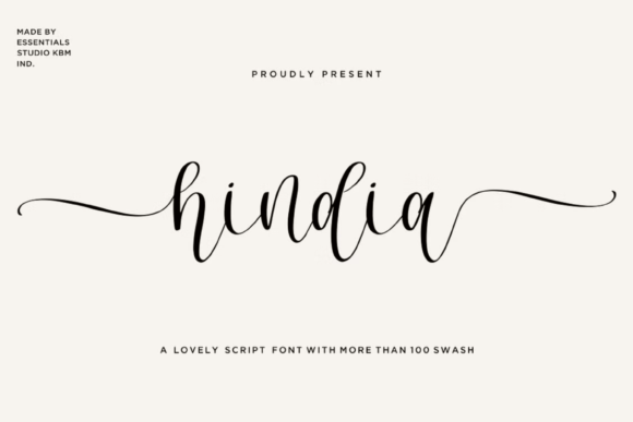 Hindia: Elevating Design with a Contemporary Calligraphic Font