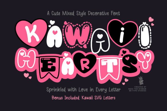 Kawaii Heartsy: The Playful Font for Heartfelt Designs