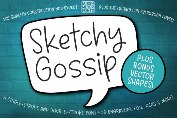 Sketchy Gossip: A Handwritten Font for Crafting and Branding