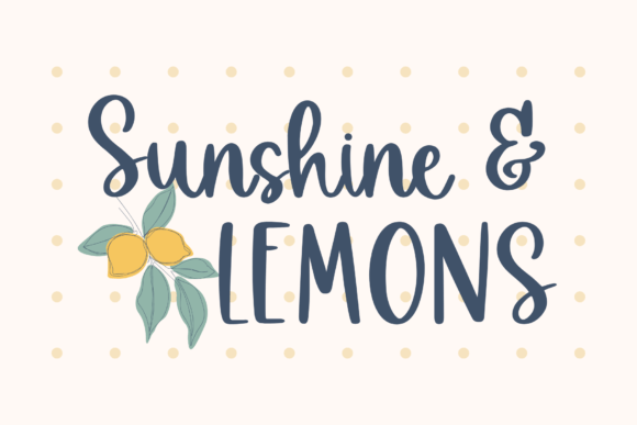 Sunshine & Lemons: A Handwritten Font for Creative Warmth