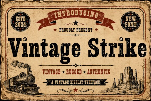 Vintage Strike: The Distressed Slab Font with Timeless Grit